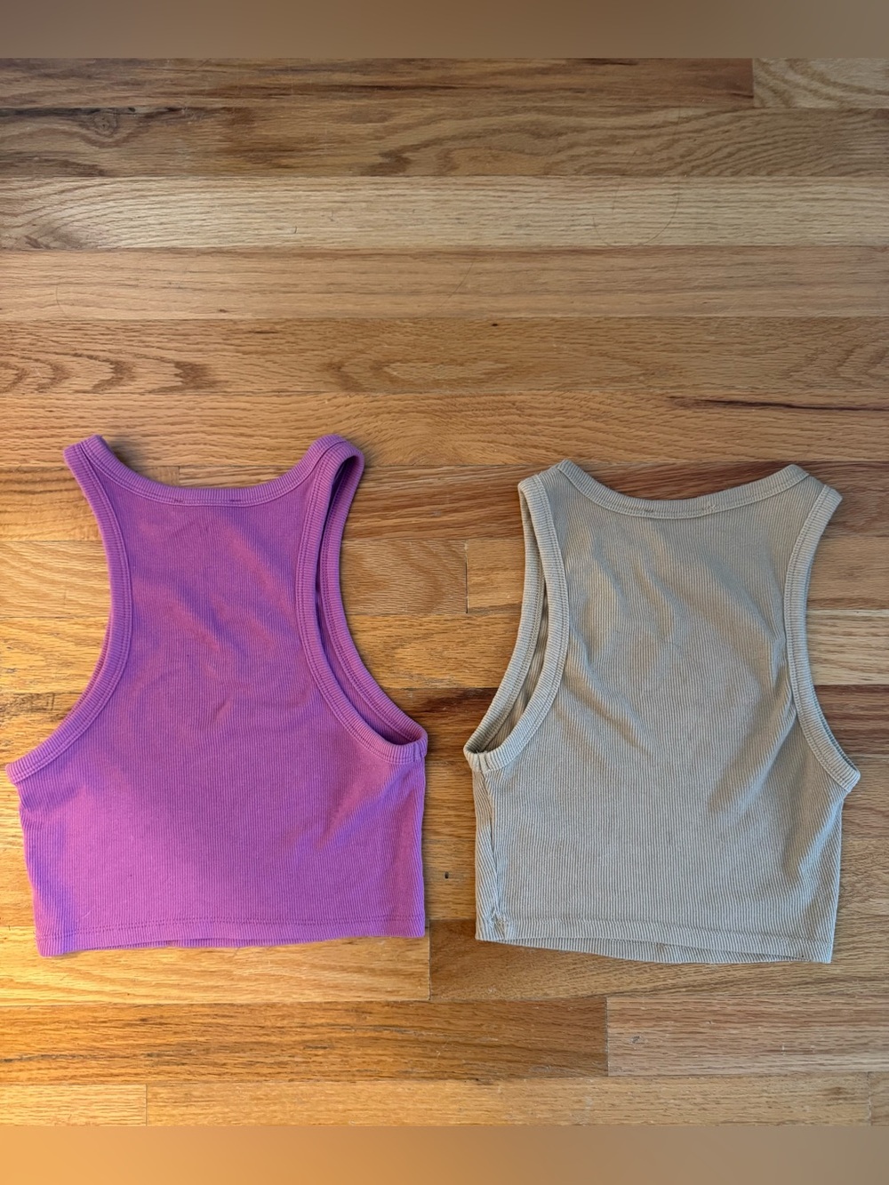 Zara Ribbed Cropped Tank Tops Bundle - Picture 2 of 4